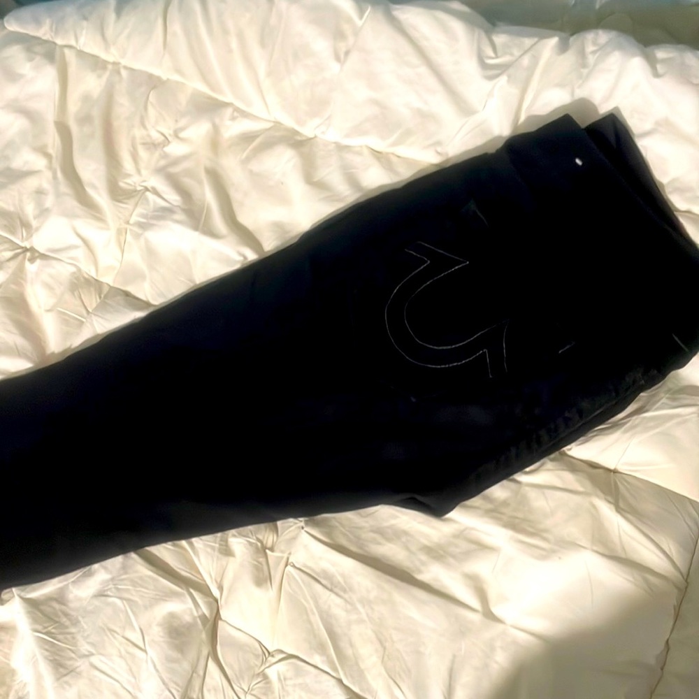 True religion all black skinny jeans